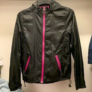 NEW Faded Glory Full Zip Rain Jacket with Hoodie